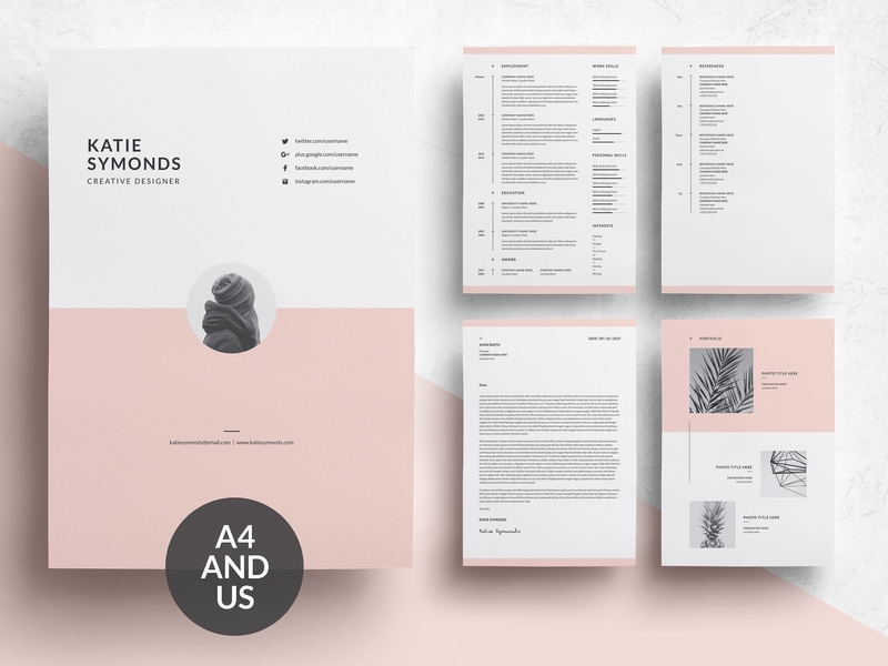Word Resume Cover Letter Template By Resume Templates Dribbble