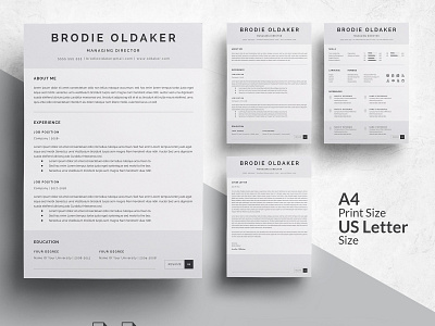 3 Pages Professional Resume Template a4 clean resume cover letter creative resume curriculum vitae cv cv template design doc minimal minimal resume modern modern cv modern resume professional professional resume resume resume template resume templates template