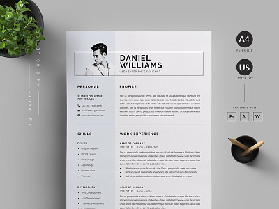 Resume/CV by Resume Templates on Dribbble