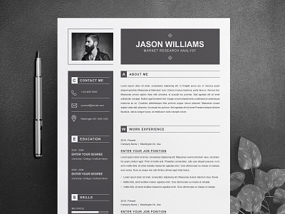 Resume Template a4 clean resume creative resume curriculum vitae cv cv template design doc minimal minimal resume modern modern cv modern resume professional professional resume resume resume template resume templates template word template