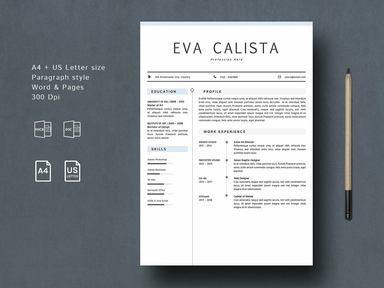 creative cv template free download word