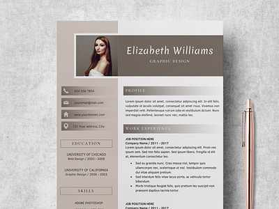 Resume Template | CV + Cover Letter a4 resume clean resume cover letter creative resume cv cv template editable resume minimal minimal resume modern modern resume professional professional resume resume resume template resume templates resumes template word resume word template