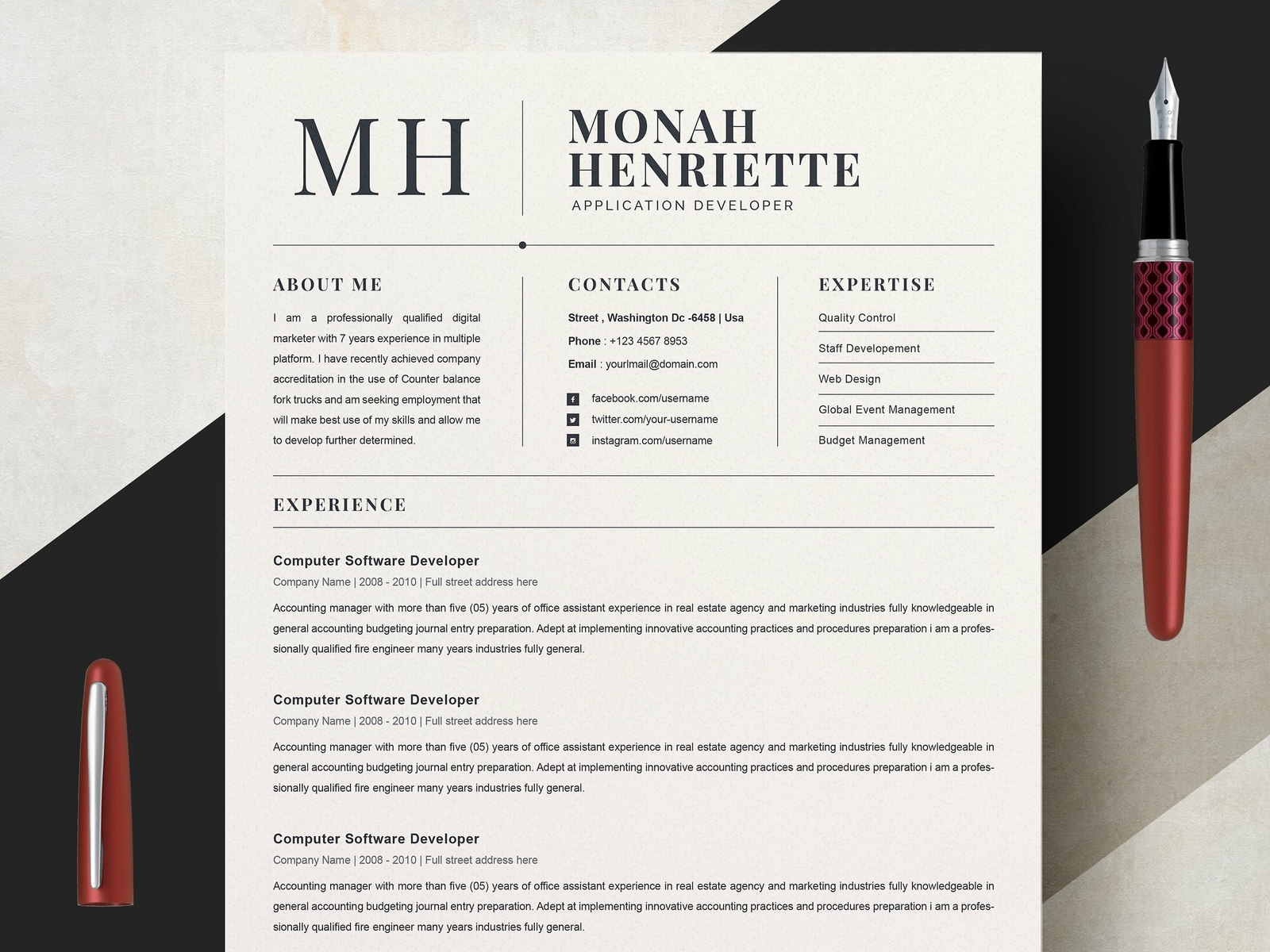 on CV / Resume Resume Clean by Templates Template Dribbble