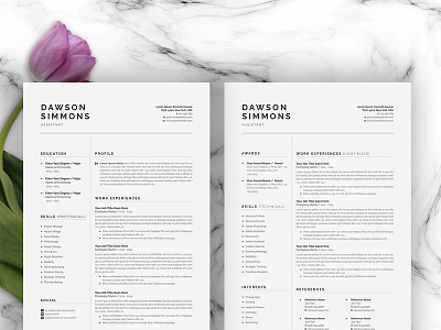 Resume Template 3 Page | CV Template clean resume cover letter creative resume cv cv resume cv template minimal minimal resume modern modern cv modern resume popular professional professional resume resume resume template resume templates template trendy word template
