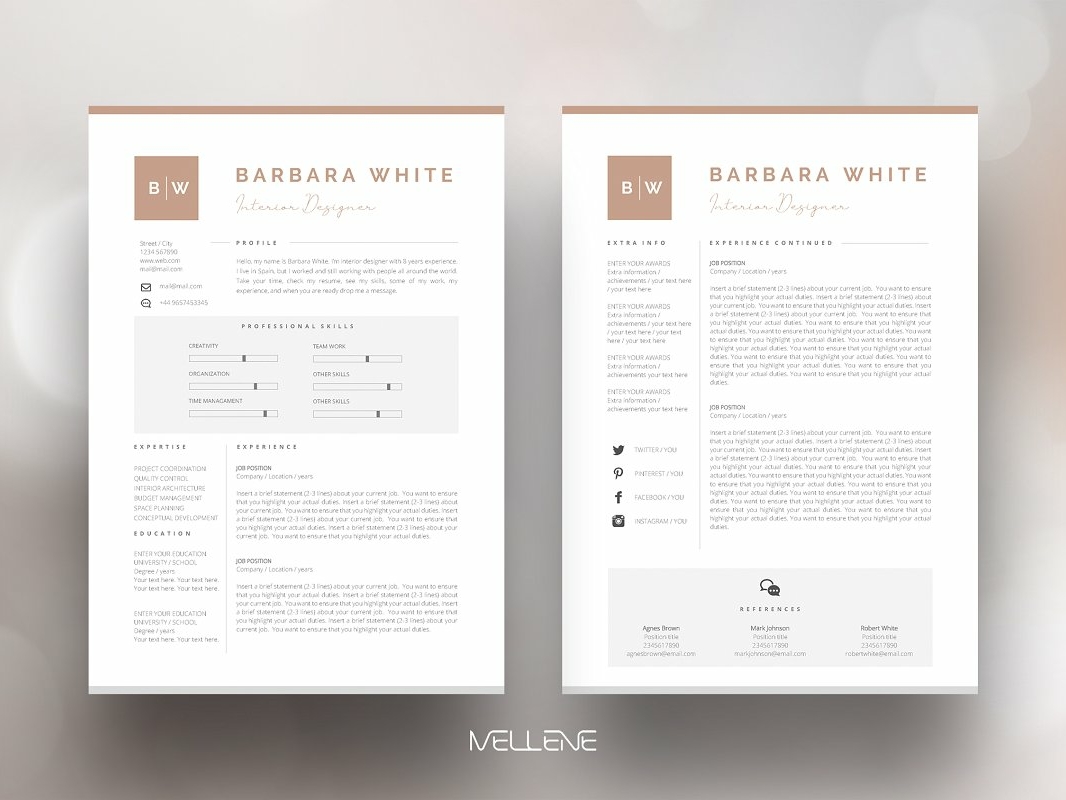 Sale Cv Resume Template Barbara By Resume Templates On