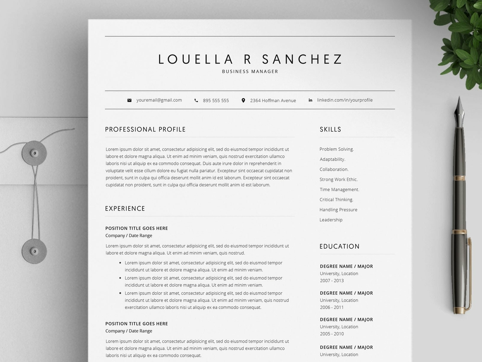 Resume Template Word Mac Pages Cv By Resume Templates On Dribbble