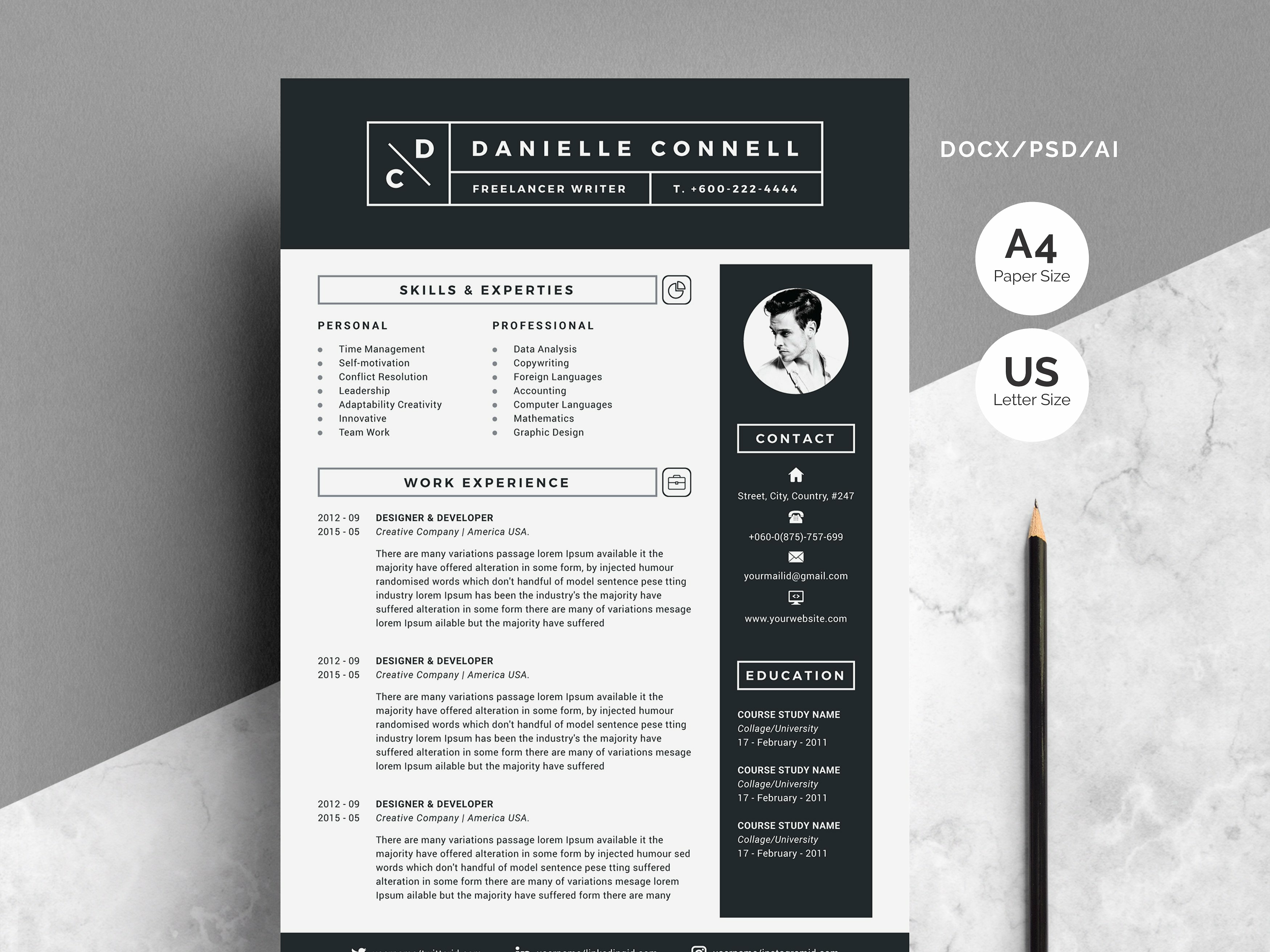 Dribbble - 01_image-one-__1_.jpg by Resume Templates