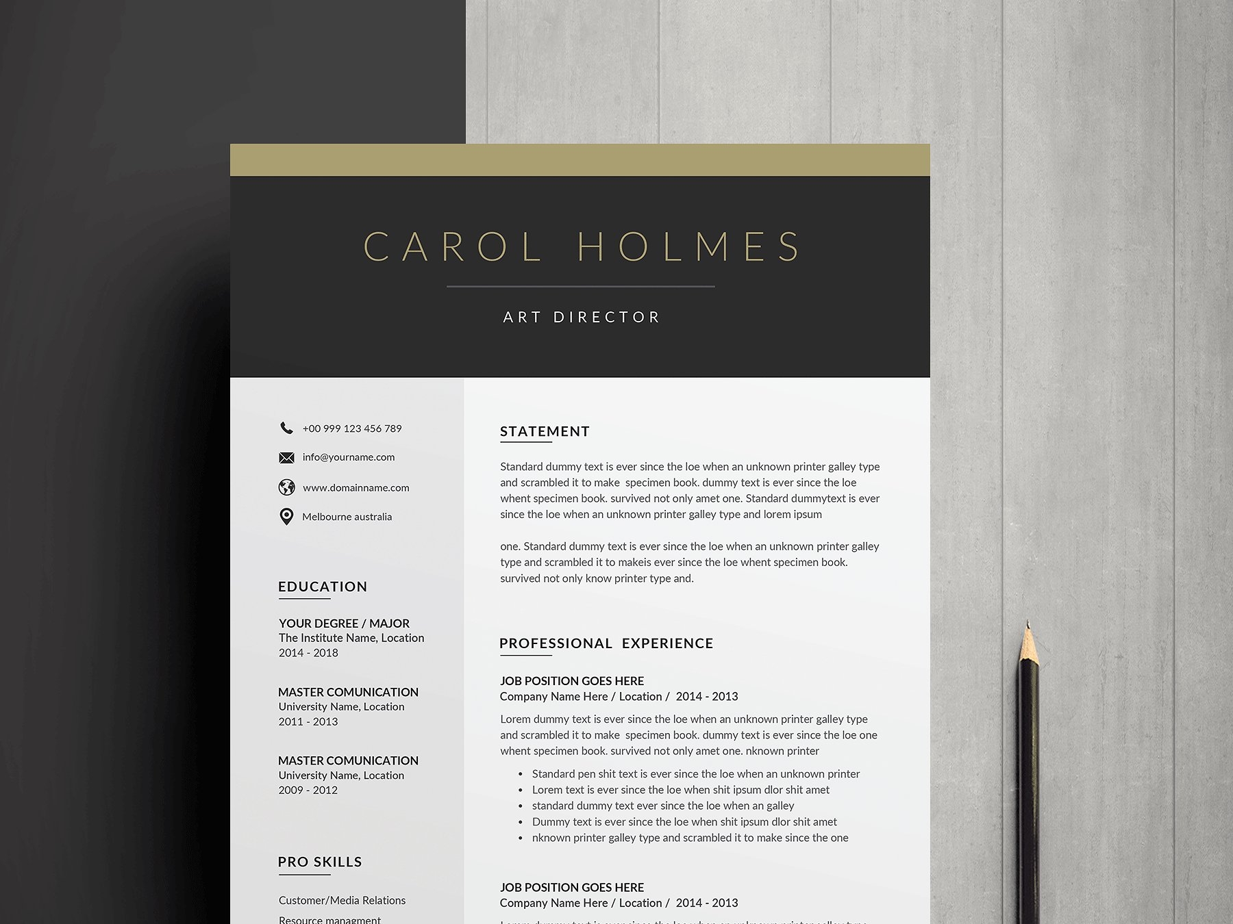 Word Resume Cover Letter Template By Resume Templates On Dribbble