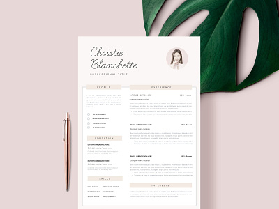 Resume Template CV 1, 2 page clean resume cover letter creative resume curriculum vitae cv cv resume cv template minimal minimal resume modern modern cv modern resume professional professional resume resume resume template resume templates template word template