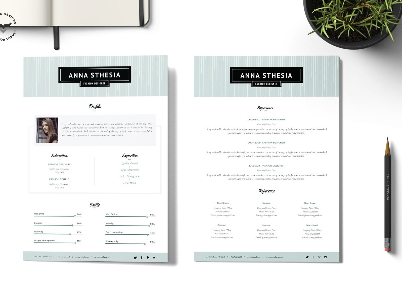 Fashion Designer CV Template By Resume Templates On Dribbble