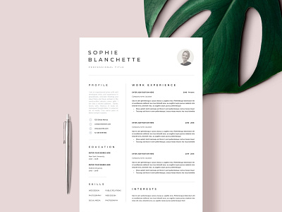 Modern Resume Template CV template a4 clean resume creative resume curriculum vitae cv cv template design doc minimal minimal resume modern modern cv modern resume professional professional resume resume resume template template us letter word template