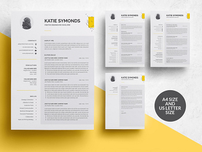 3 Pages Resume Template/CV a4 clean resume creative resume curriculum vitae cv cv template design doc minimal minimal resume modern modern cv modern resume professional professional resume resume resume template template us letter word template