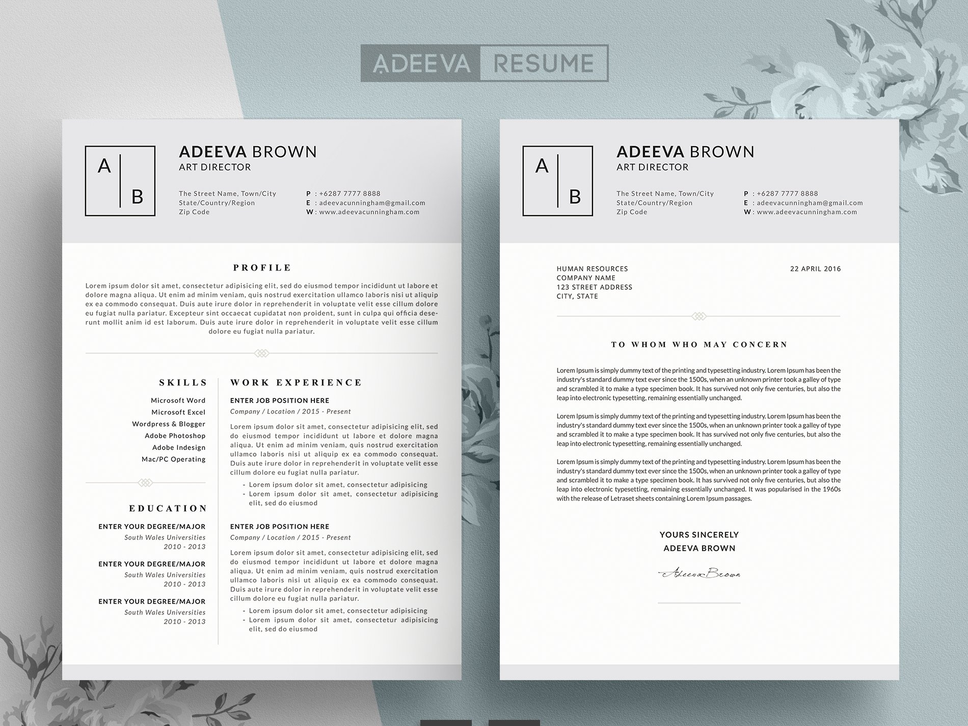 Simple Resume Template Brown By Resume Templates On Dribbble