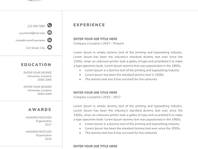 Clean Resume Template Cv By Resume Templates On Dribbble