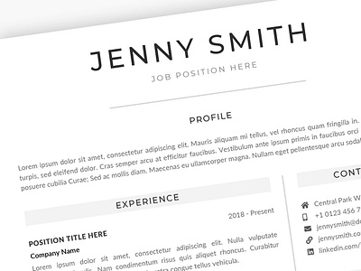 Resume Template Word Modern Clean CV a4 clean resume creative resume curriculum vitae cv cv template design doc minimal minimal resume modern modern cv modern resume professional professional resume resume resume template template us letter word template