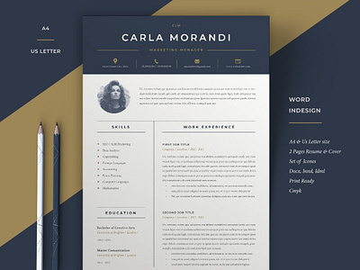 Minimal Resume Template | Carla a4 resume clean resume cover letter creative resume icon resume minimal minimal resume minimal resume template minimalism minimalist minimalistic modern modern resume professional professional resume resume resume design resume template template word template