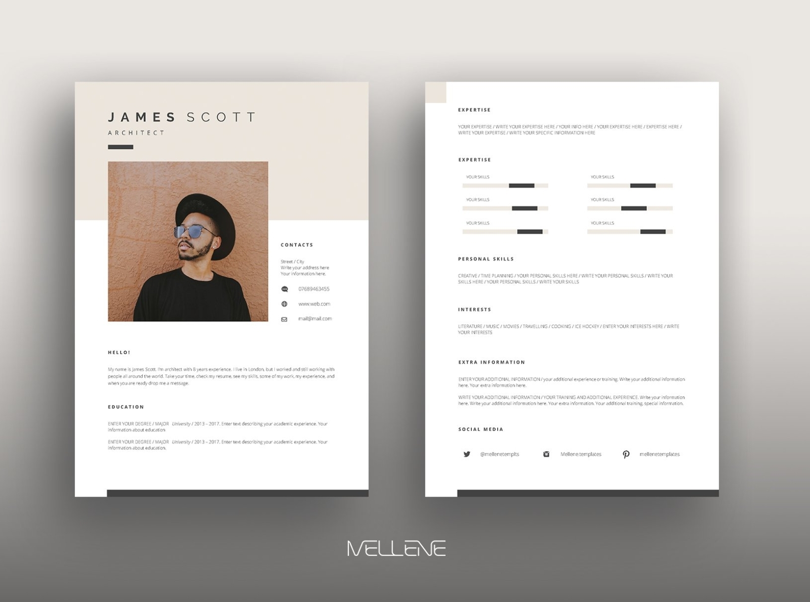 CV / Resume template for MS Word by Resume Templates on Dribbble