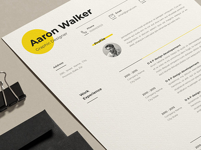 Minimal Resume clean resume creative resume curriculum vitae cv cv template minimal modern modern resume professional resume resume template template