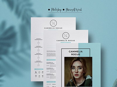 4 Page Resume Template clean resume creative resume curriculum vitae cv cv template modern modern resume professional resume resume design resume template template