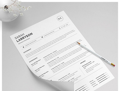 Resume Template / CV clean resume creative resume curriculum vitae cv cv template download free minimal resume modern modern resume professional resume resume clean resume cv resume design resume template template