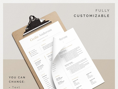 Modern 2 Page Resume Template by Resume Templates on Dribbble