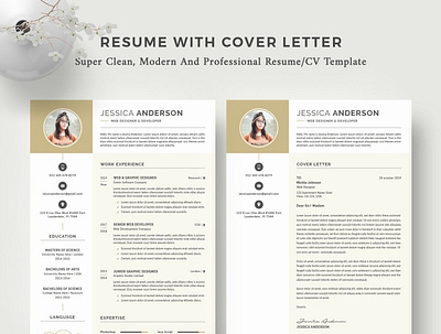 Resume Template / CV clean resume creative resume curriculum vitae cv cv template download free modern modern resume professional resume resume template template