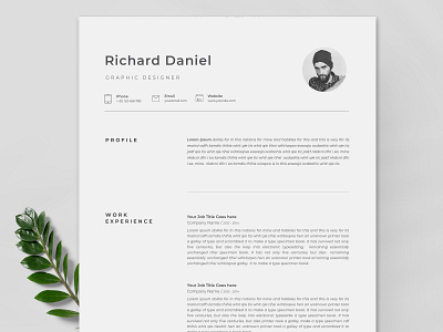 Resume Template / CV clean creative clean resume cover letter creative resume curriculum vitae cv template minimal minimal resume minimalist minimalist design modern modern resume modernism professional professional resume resume resume template template word word resume