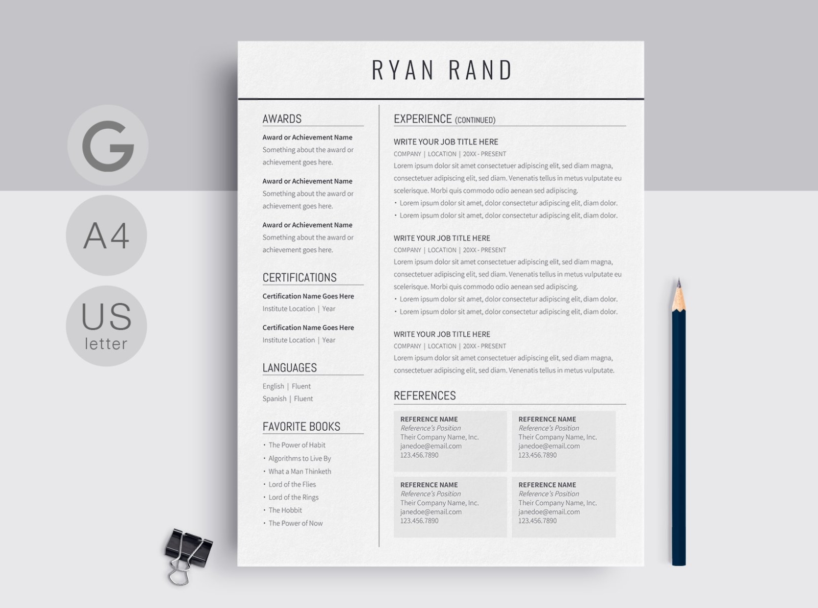 Creative Resume Template Free Download from cdn.dribbble.com