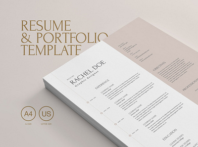 Resume & Portfolio Template clean resume creative resume curriculum vitae cv cv template download modern modern resume professional resume resume template template