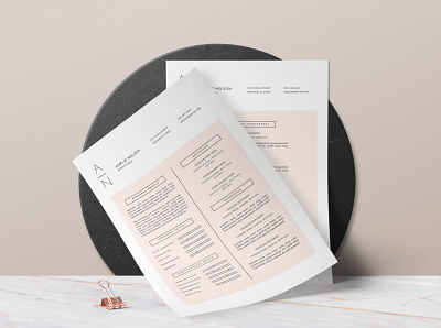 Resume & Cover Letter • Amelié clean resume creative resume curriculum vitae cv template download free minimal resume modern modern resume professional resume resume template template