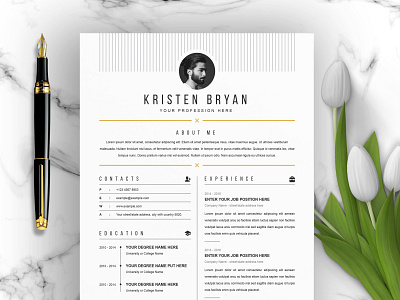 Creative Resume / CV Template clean resume creative creative resume curriculum vitae cv template design download free minimal resume modern modern resume professional resume resume cv resume template template