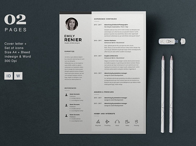 Resume Emily creative resume cv template design download free illustration logo modern modern resume professional resume resume cv resume template