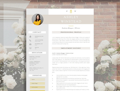 2 Page CV Template "Monument" clean resume creative resume curriculum vitae cv template download download mockup free modern modern resume professional resume resume template template