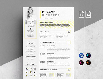 Word Resume | Minimal Resume clean resume creative resume curriculum vitae cv cv template download download mockup free modern modern resume professional resume resume template template