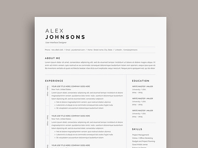 Resume clean resume creative resume curriculum vitae cv cv template download free modern modern resume professional resume resume template template