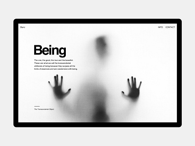 Dribbble Shot Hd Being design layout minimal type typography webdeisgn website