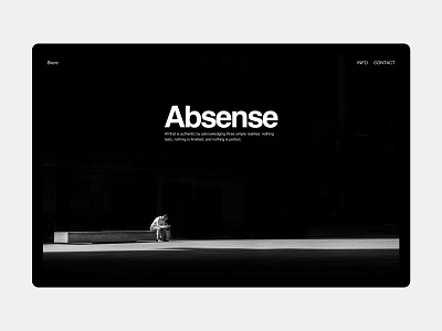 Absense design layout minimal type typography webdeisgn website