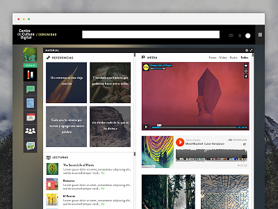 Materiales platform social ui web web app web design