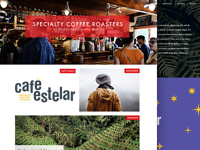 Cafe estelar website coffee ui webdesign