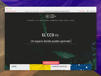 New Home for CCD culture ui ux web design