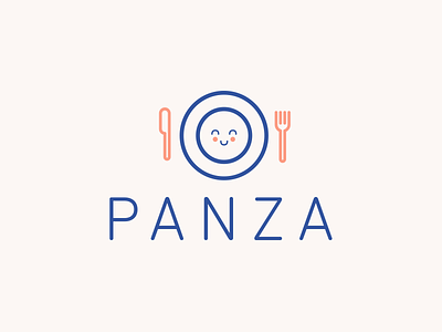 P A N Z A branding food logo panza