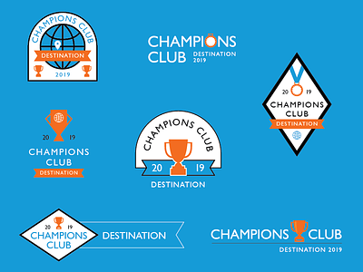 Champions Club branding champions club gill sans identity logo typography