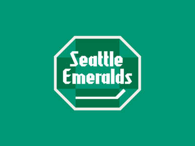 Seattle Emeralds Hockey Team Logo Concept emerald green hockey logo seattle typography