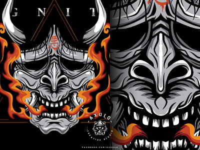 IGNITE branding branding design character design devil evil icon illustration japanese monster oni shirt design vector