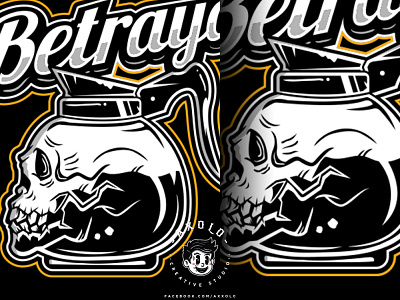 BETRAYAL bones branding branding design brew caffeine cartoon character character design coffee death design icon illustration logo skull skull art vector