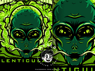 LENTICULAR alien aliens branding design cartoon character character design creature extraterrestrial icon illustration ufo vape vector