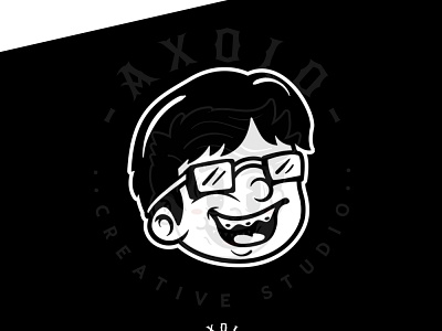 Wohas black and white branding branding design cartoon character character design comics design happy icon illustration kids laughing logo nerd vector vintage logo