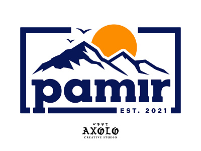 PAMIR apparel branding branding design graphic design hiking icon illustration landscape logo mountain nature outdoor relax travel vector
