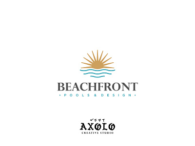 BEACHFRONT beach branding design design icon illustration logo ocean resort sea sun vector