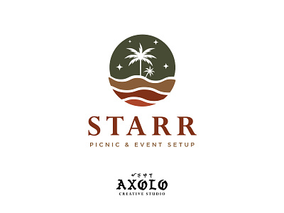 Starr beach boho branding design design hippie icon illustration island logo minimal picnic relax sea vacation vector